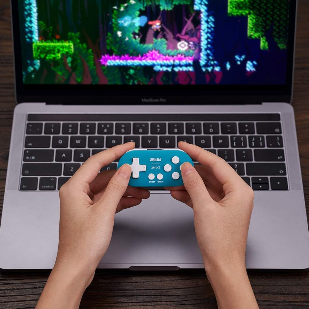 Nargos 8Bitdo Zero 2 Bluetooth Key Chain Sized Mini Controller for Nintendo Switch, Windows, Android and macOS (Yellow Edition)