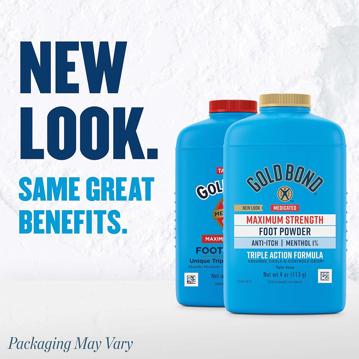 Gold Bond Medicated Talc-Free Foot Powder 4 oz., Maximum Strength Odor Control & Itch Relief