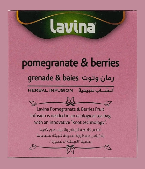 Lavina Pomegranate And Raspberry Tea Bags, 20 X 2G - Pack Of 1