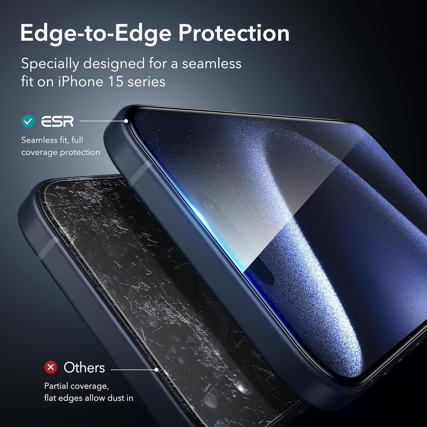 ESR 3 Pack for iPhone 17 Pro Max Screen Protectors, High Clarity, 9H Hardness Scratch Resistant, Military-Grade Tempered Glass, Shatterproof, Screen Guard with Easy Installation Tool