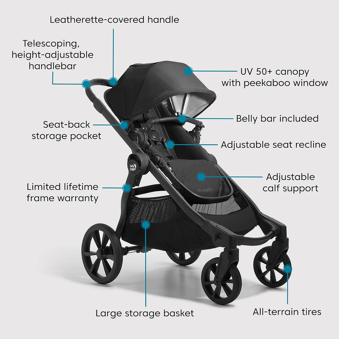 Baby Jogger® City Select® 2 Single-to-Double Modular Stroller, Pike