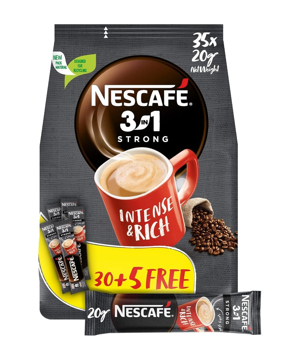 Nescafe 3In1 Strong Coffee Mix Stick 20g (30 Sticks)