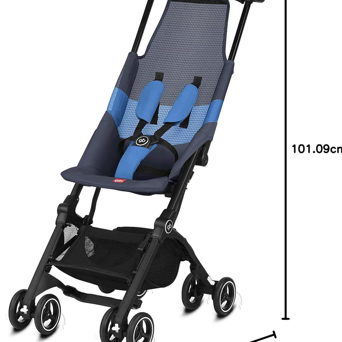 gb Pockit+ All City, Ultra Compact Lightweight Travel Stroller with Front Wheel Suspension