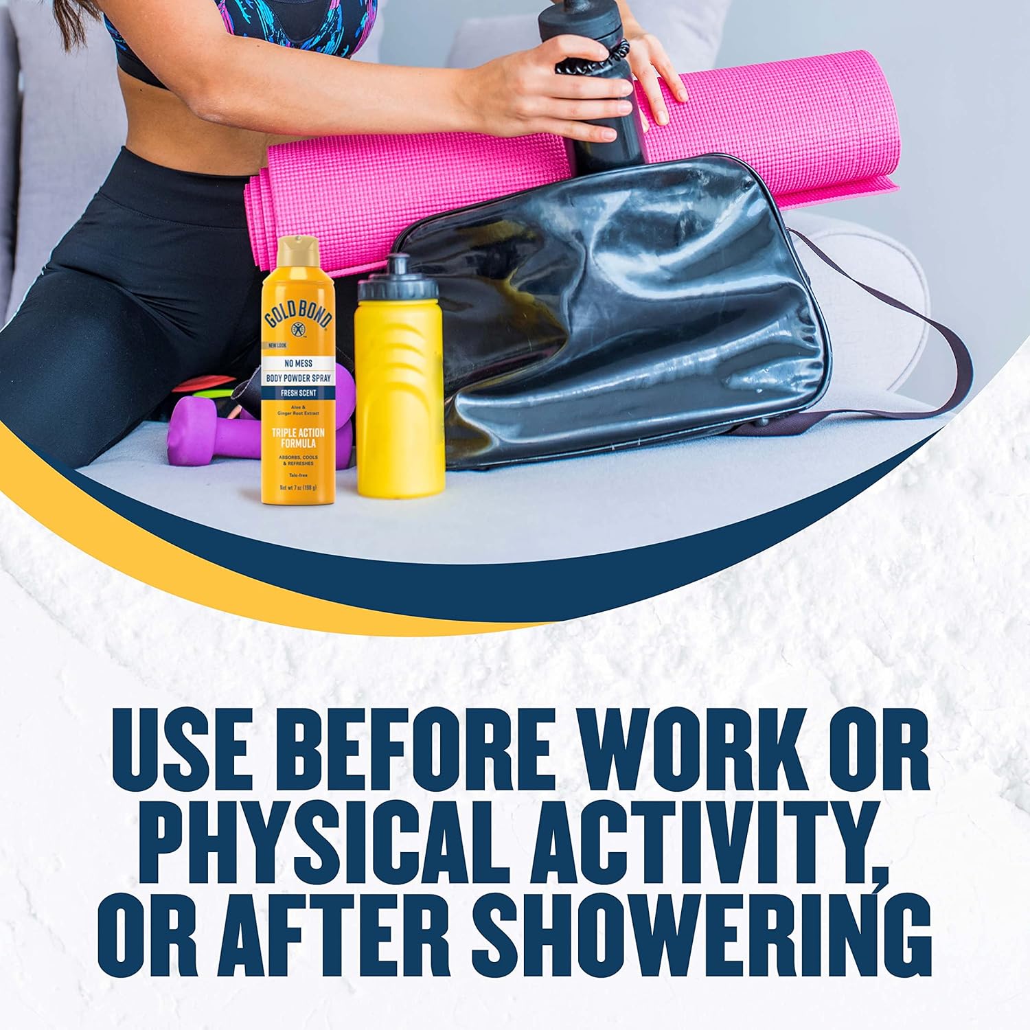 Gold Bond No Mess Talc-Free Foot Powder Spray 7 oz., Fresh Scent