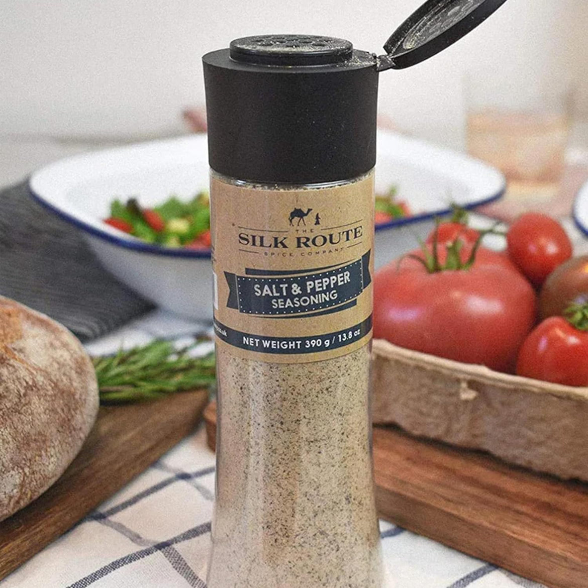 Silk Route Spice Company Salt and Pepper Giant Shaker - 390g/13.8oz