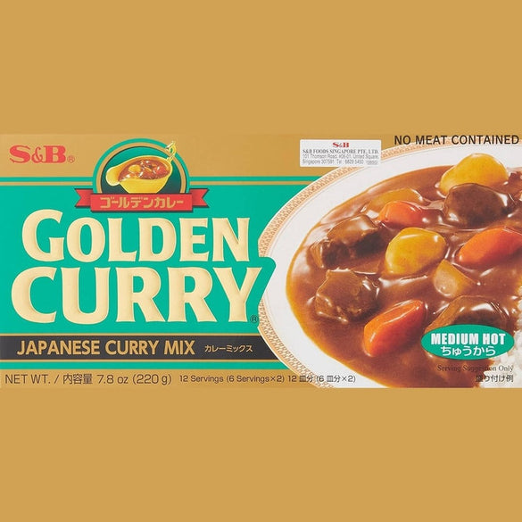 S&B Golden Curry Med Hot 220 g