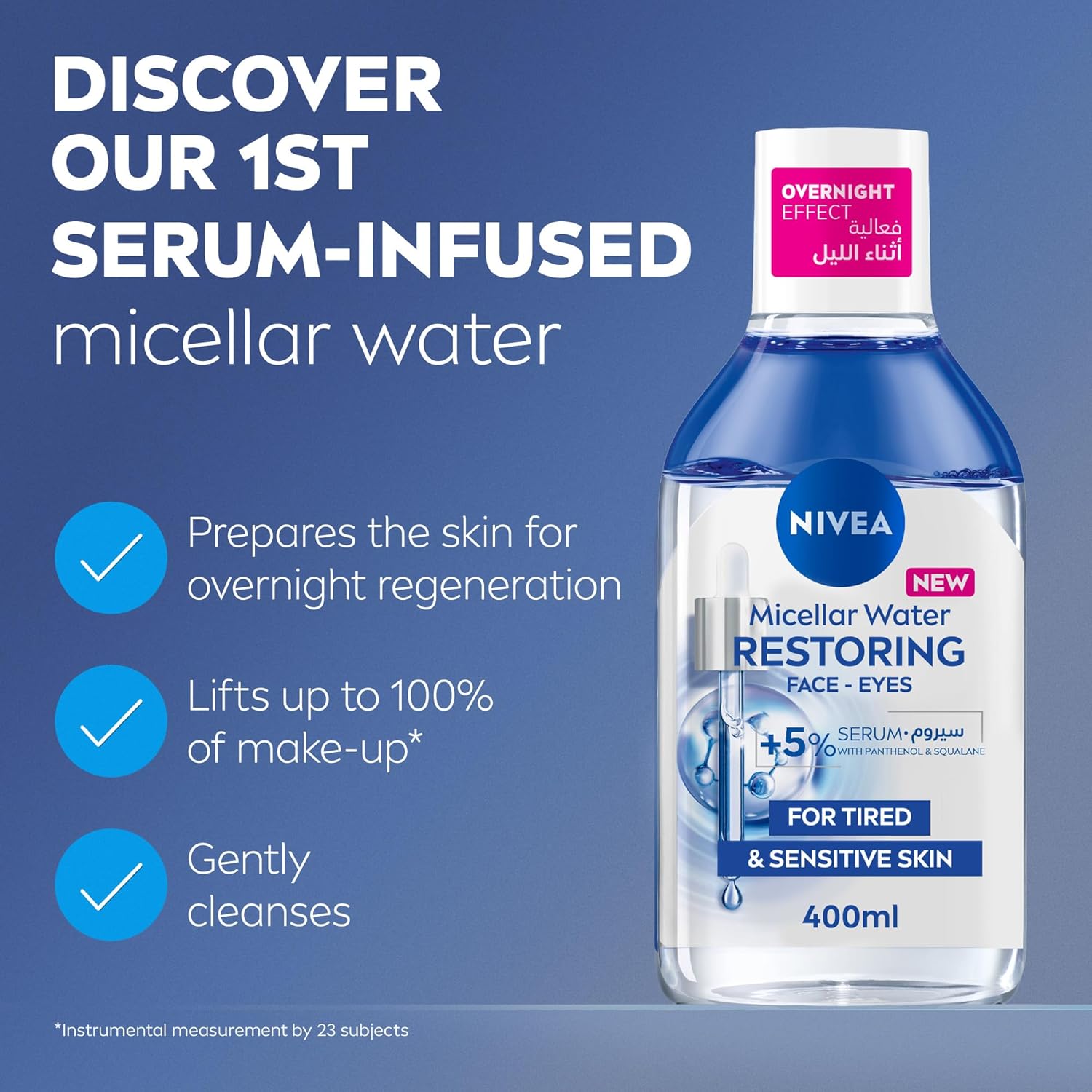 NIVEA Micellar Water Restoring Face and Eyes,  400ml