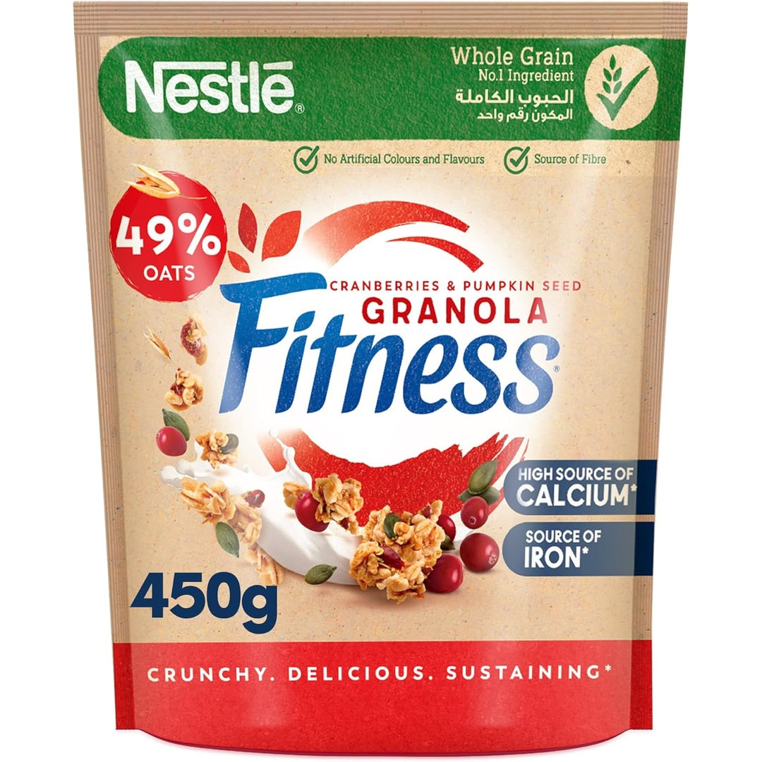 Nestlé Fitness Granola Cranberry Cereal Bag - 450 gm