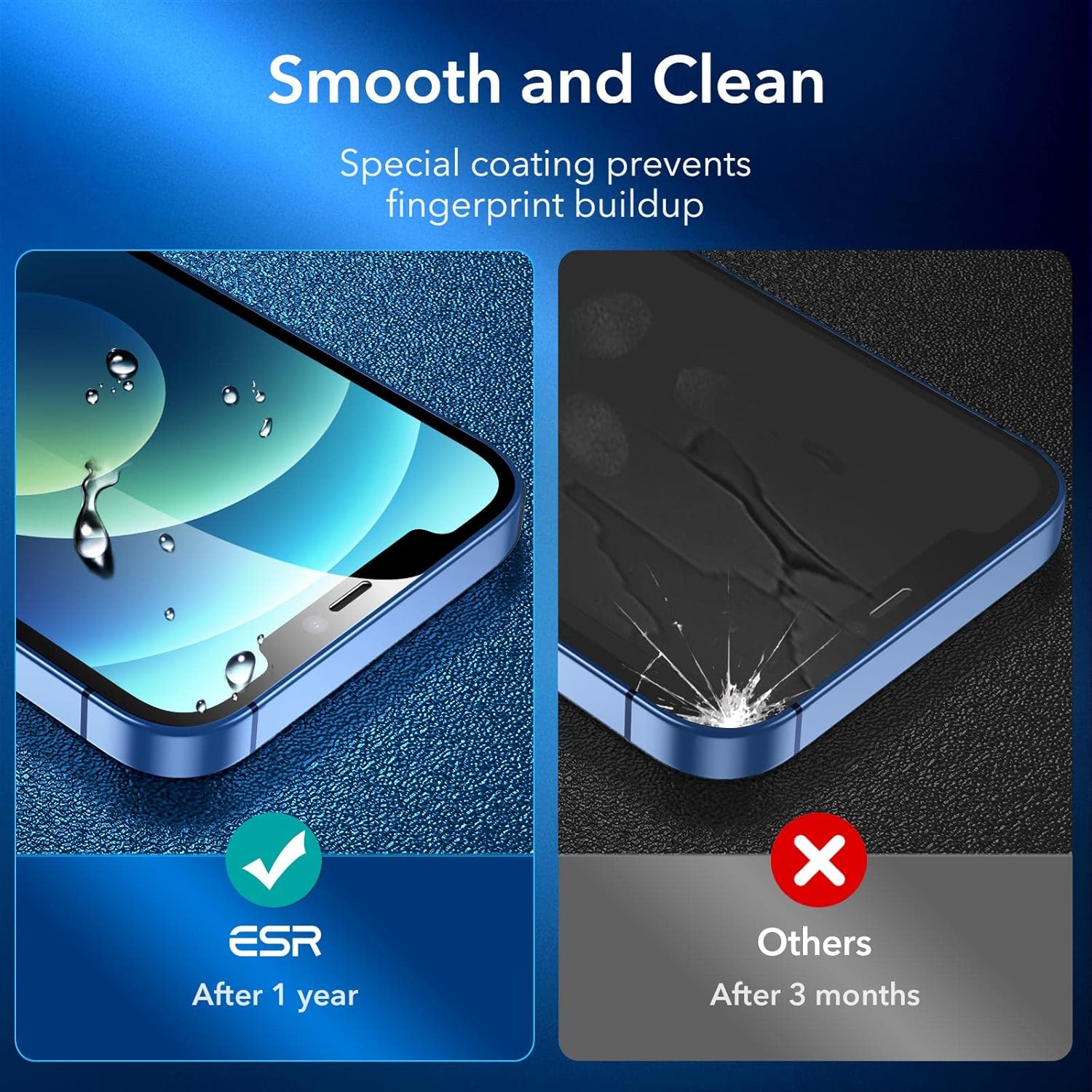 ESR 3 Pack for iPhone 17 Pro Max Screen Protectors, High Clarity, 9H Hardness Scratch Resistant, Military-Grade Tempered Glass, Shatterproof, Screen Guard with Easy Installation Tool