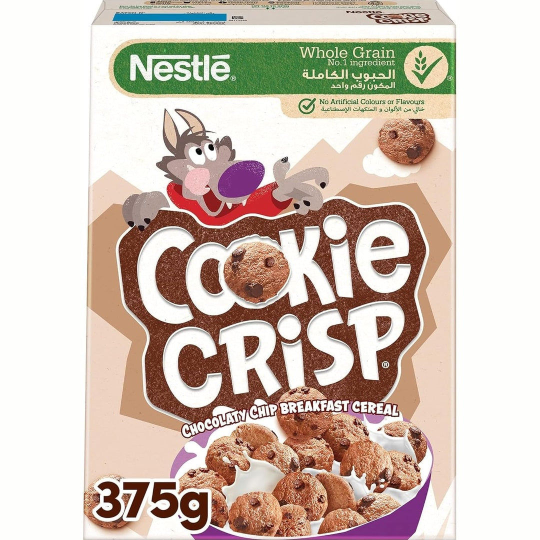 Nestle Cookie Crisp Chocolate Chip Breakfast Cereal Pack, 375g
