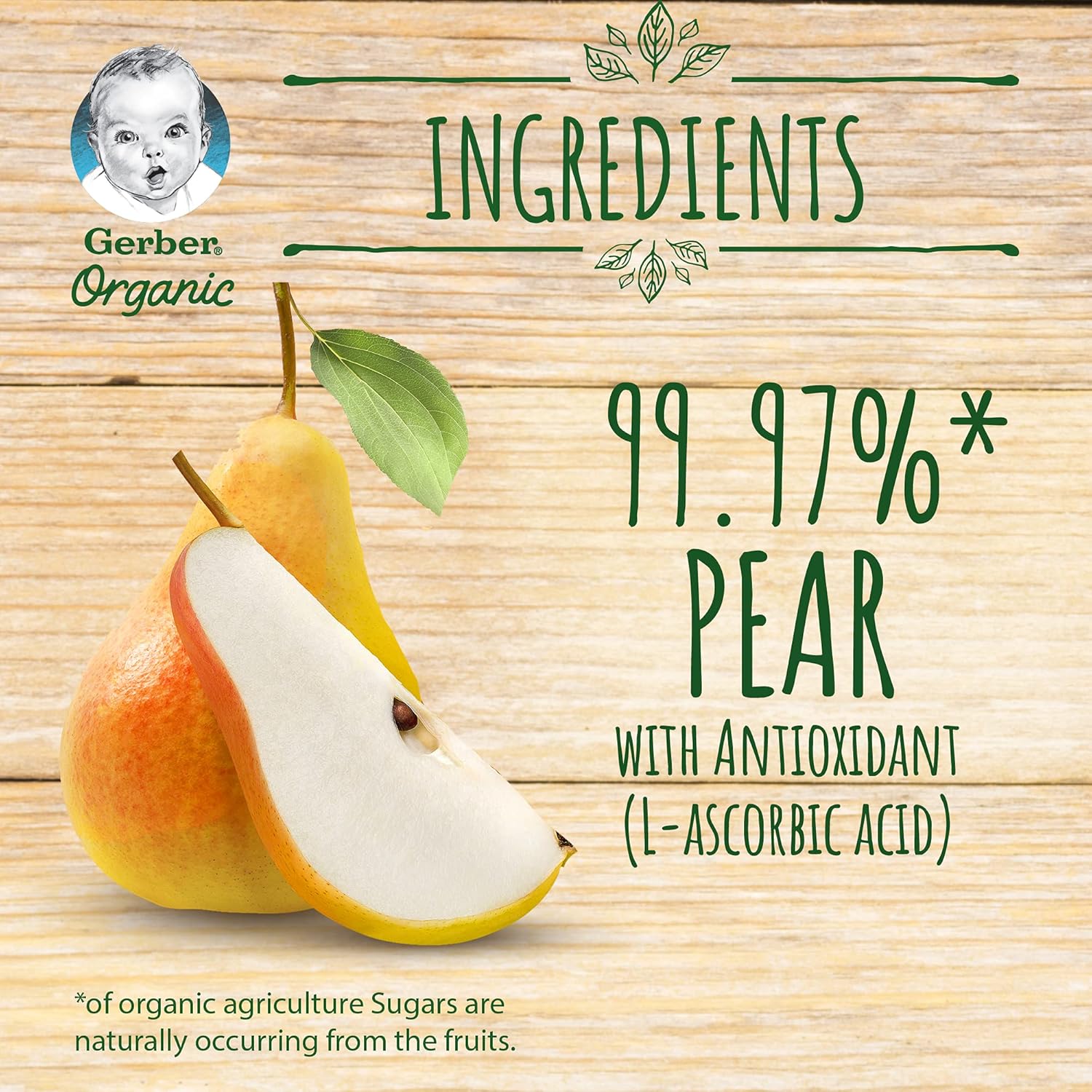 GERBER ORG PEAR 90GM +6M