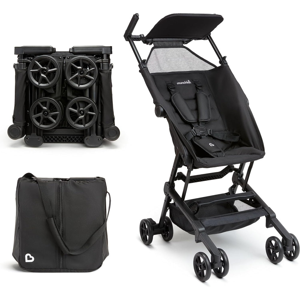 Munchkin® Sparrow™ Ultra Compact Lightweight Travel Stroller for Babies & Toddlers, Grey