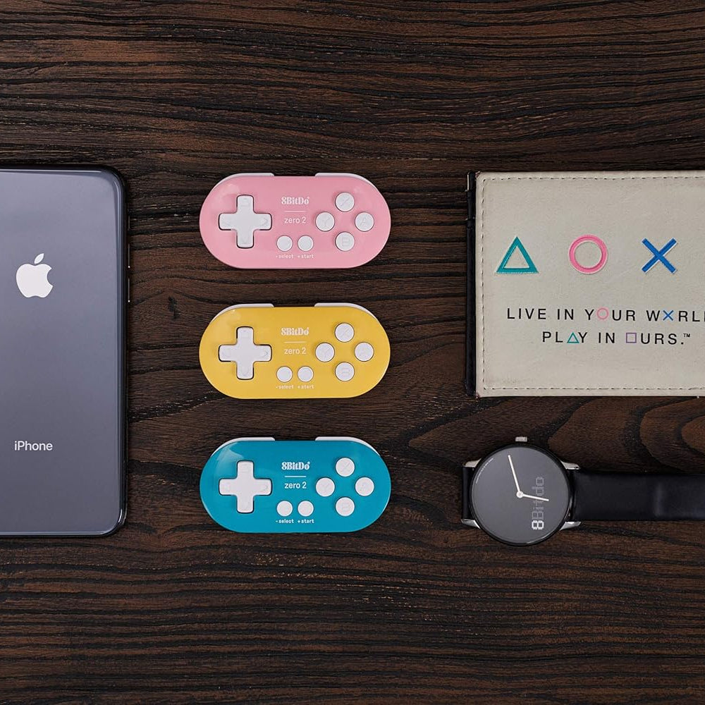 Nargos 8Bitdo Zero 2 Bluetooth Key Chain Sized Mini Controller for Nintendo Switch, Windows, Android and macOS (Yellow Edition)