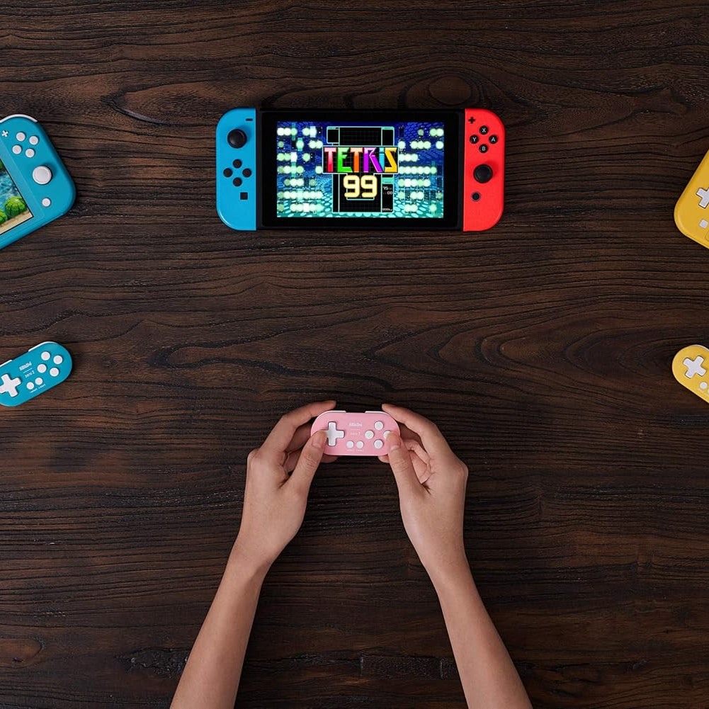 Nargos 8Bitdo Zero 2 Bluetooth Key Chain Sized Mini Controller for Nintendo Switch, Windows, Android and macOS (Yellow Edition)