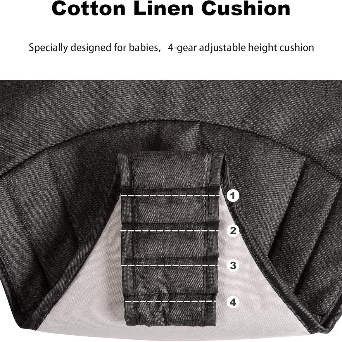 Baby Walker Foldable & Adjustable Height, 9-Level Multi-Function Toddler Walker, Anti-Rollover, Safe & Comfortable for All Terrains, for Baby Boys & Girls 6-18 Months (Black)