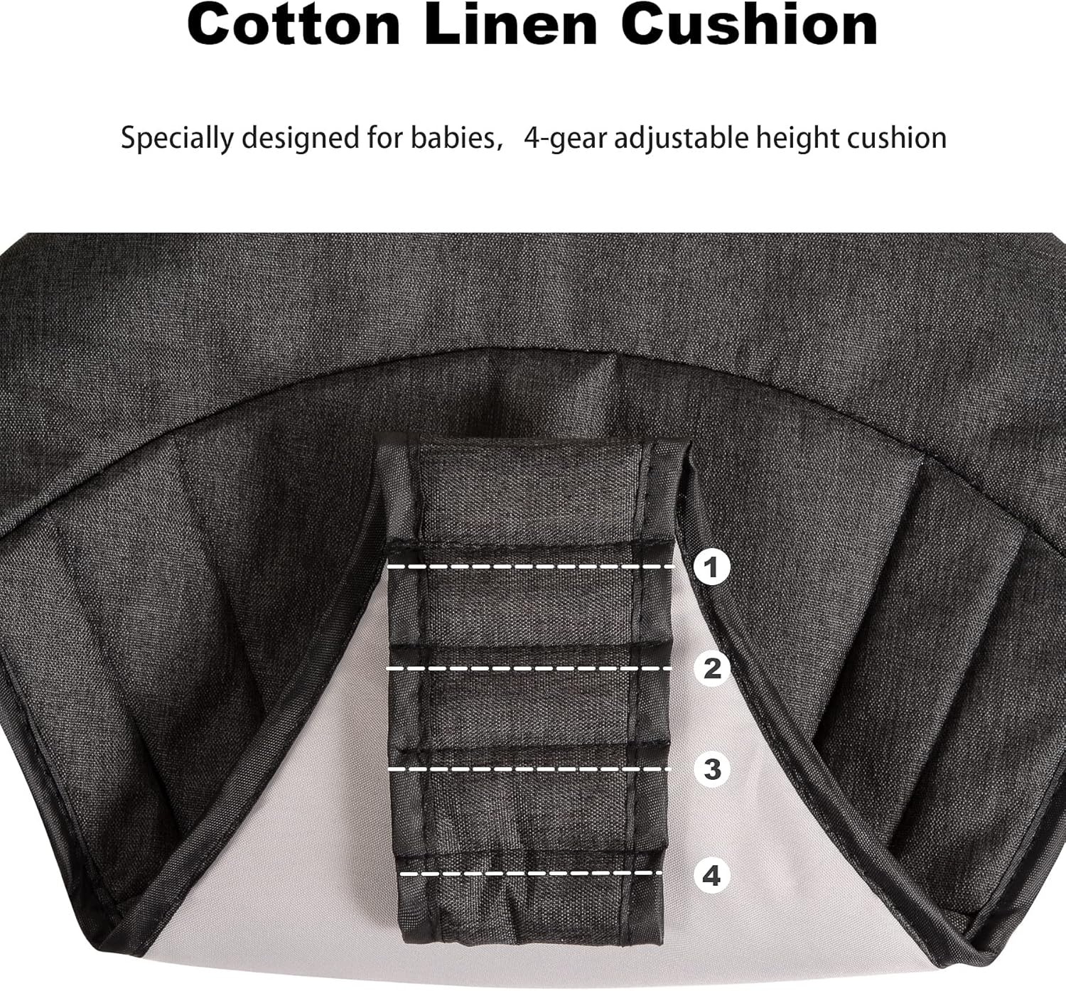 Baby Walker Foldable & Adjustable Height, 9-Level Multi-Function Toddler Walker, Anti-Rollover, Safe & Comfortable for All Terrains, for Baby Boys & Girls 6-18 Months (Black)