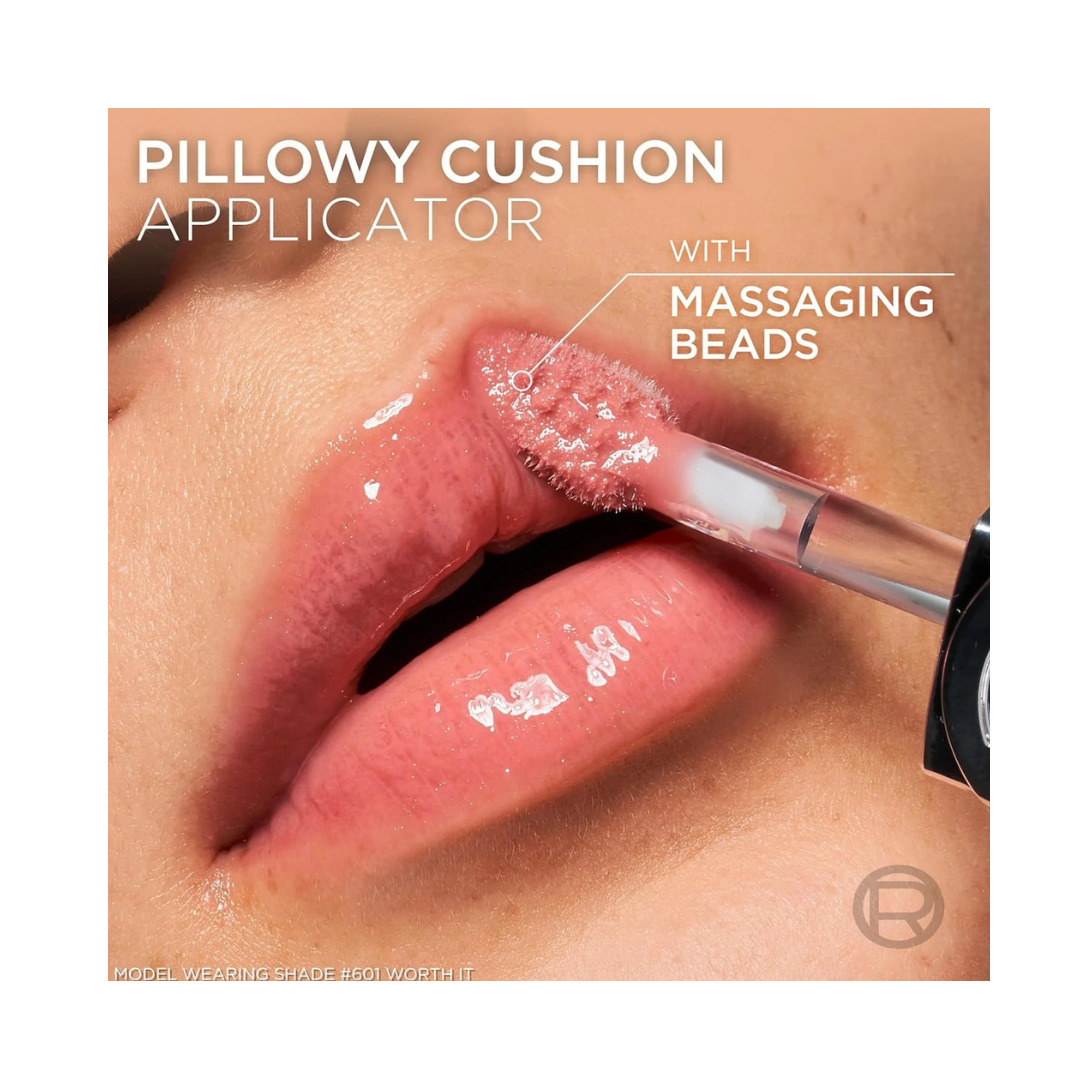 L'Oreal Paris Plump Ambition Hyaluron Lip Oil, 24 HR Lip Gloss with Hyaluronic Acid , 0.16 Fl Oz