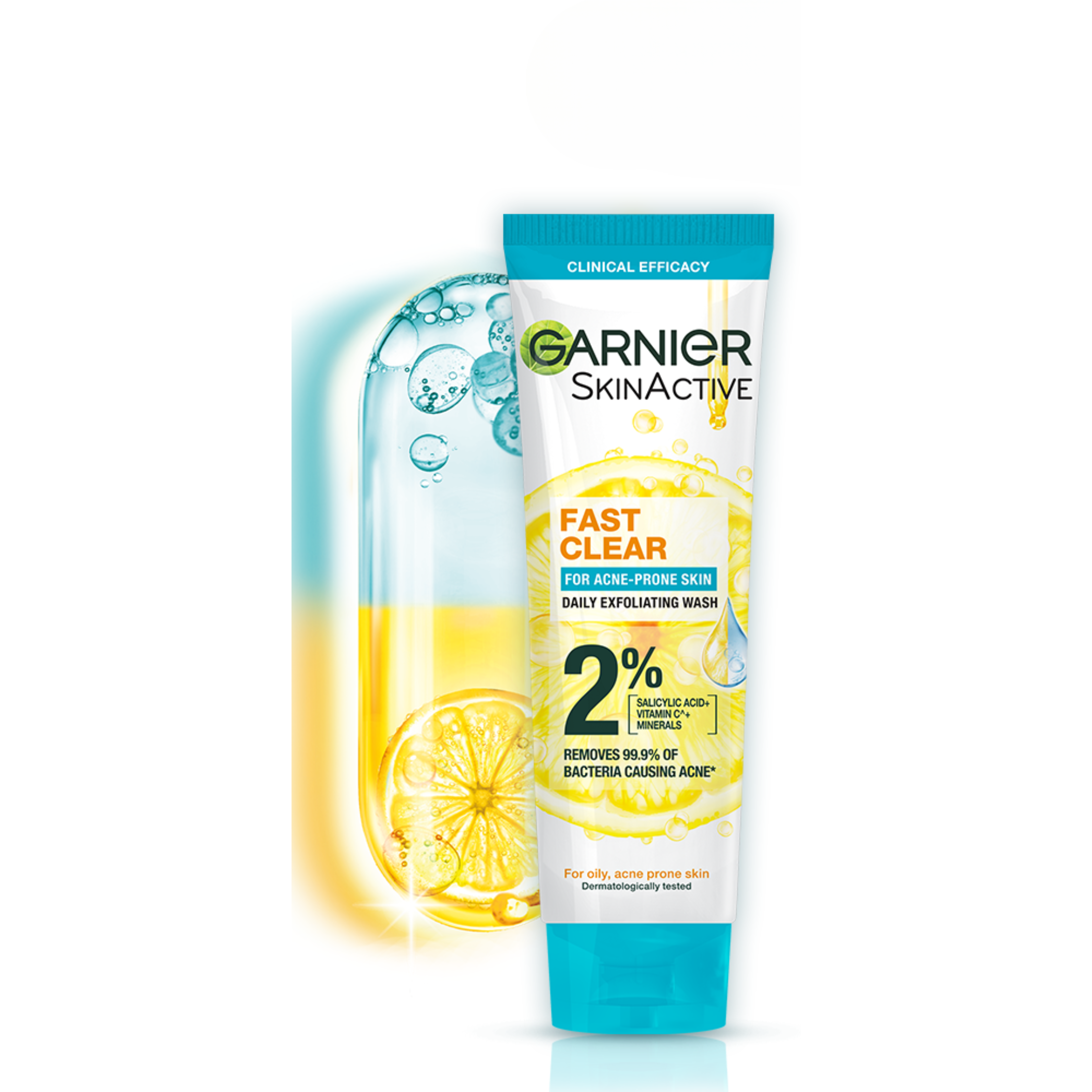 Garnier Fast Clear Facewash For Acne Prone Skin 50ml