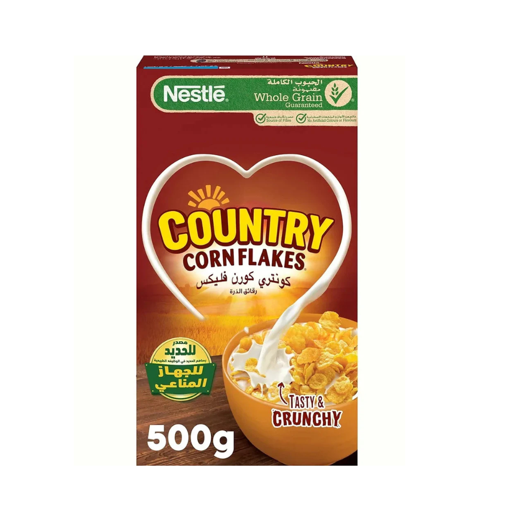 Nestlé Whole Grain Corn Flakes Cereal, 500g - Pack of 1