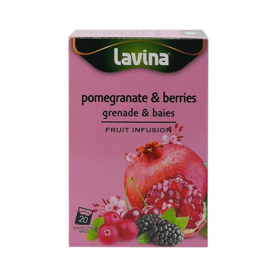 Lavina Pomegranate And Raspberry Tea Bags, 20 X 2G - Pack Of 1