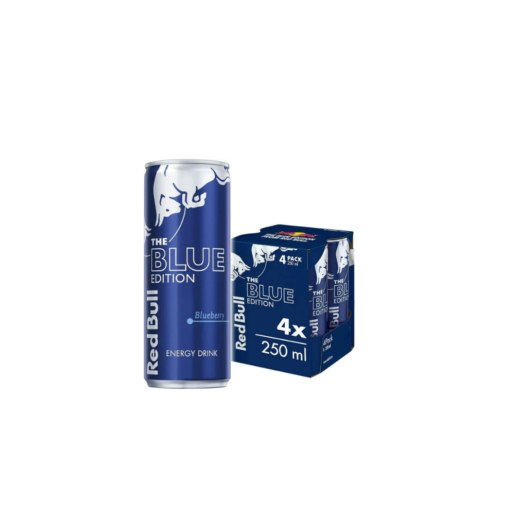 Red Bull Energy Drink Blue Edition, 4 x 250 ml