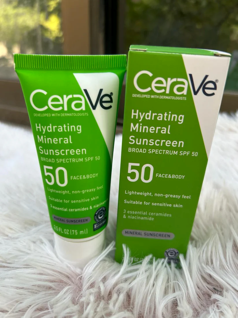 Cerave Hydrating Mineral Sunscreen Broad Spectrum SPF 50 Face & Body