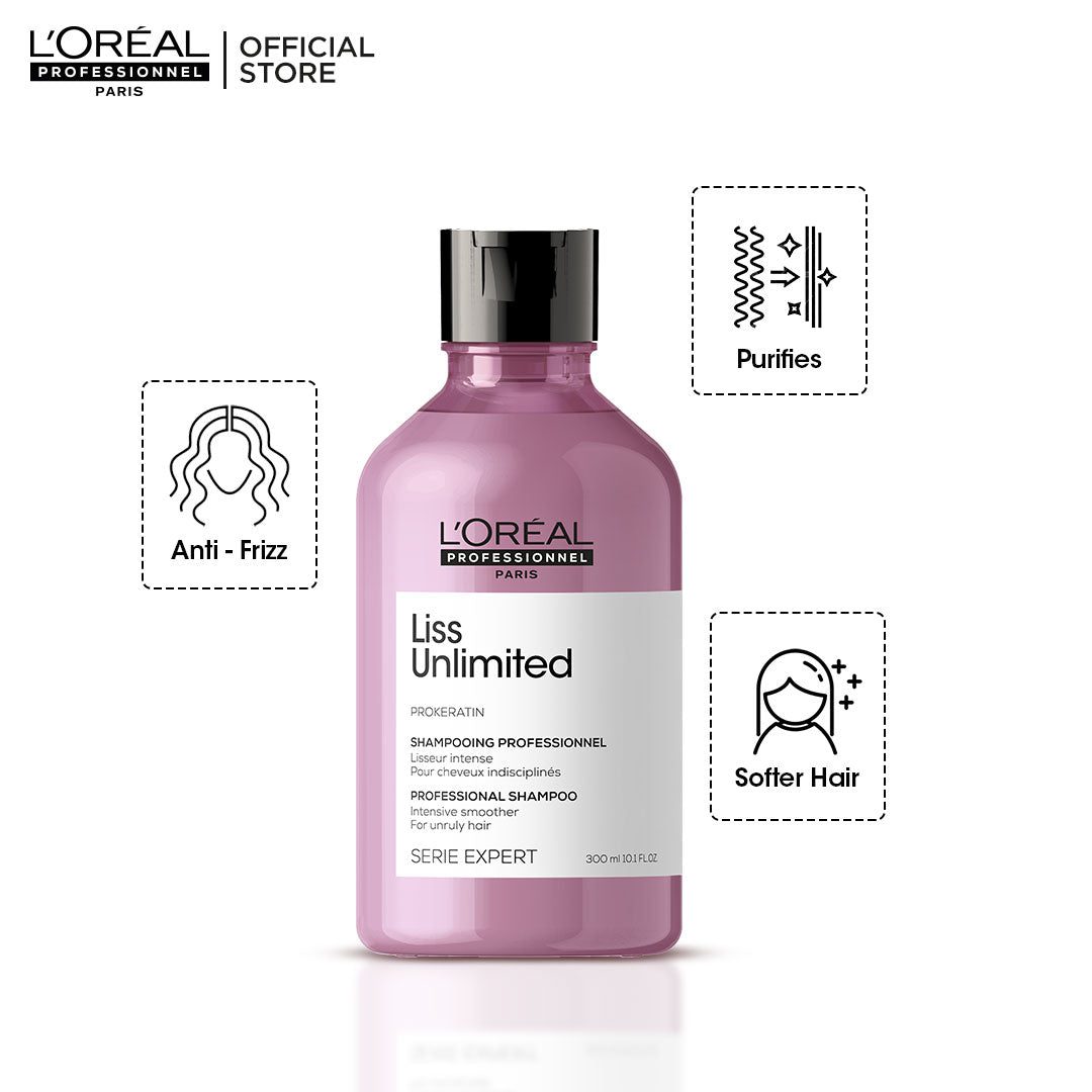 L'Oréal Professionnel Liss Unlimited Bundle Deal get a Free Absolute Repair Shampoo 100ml